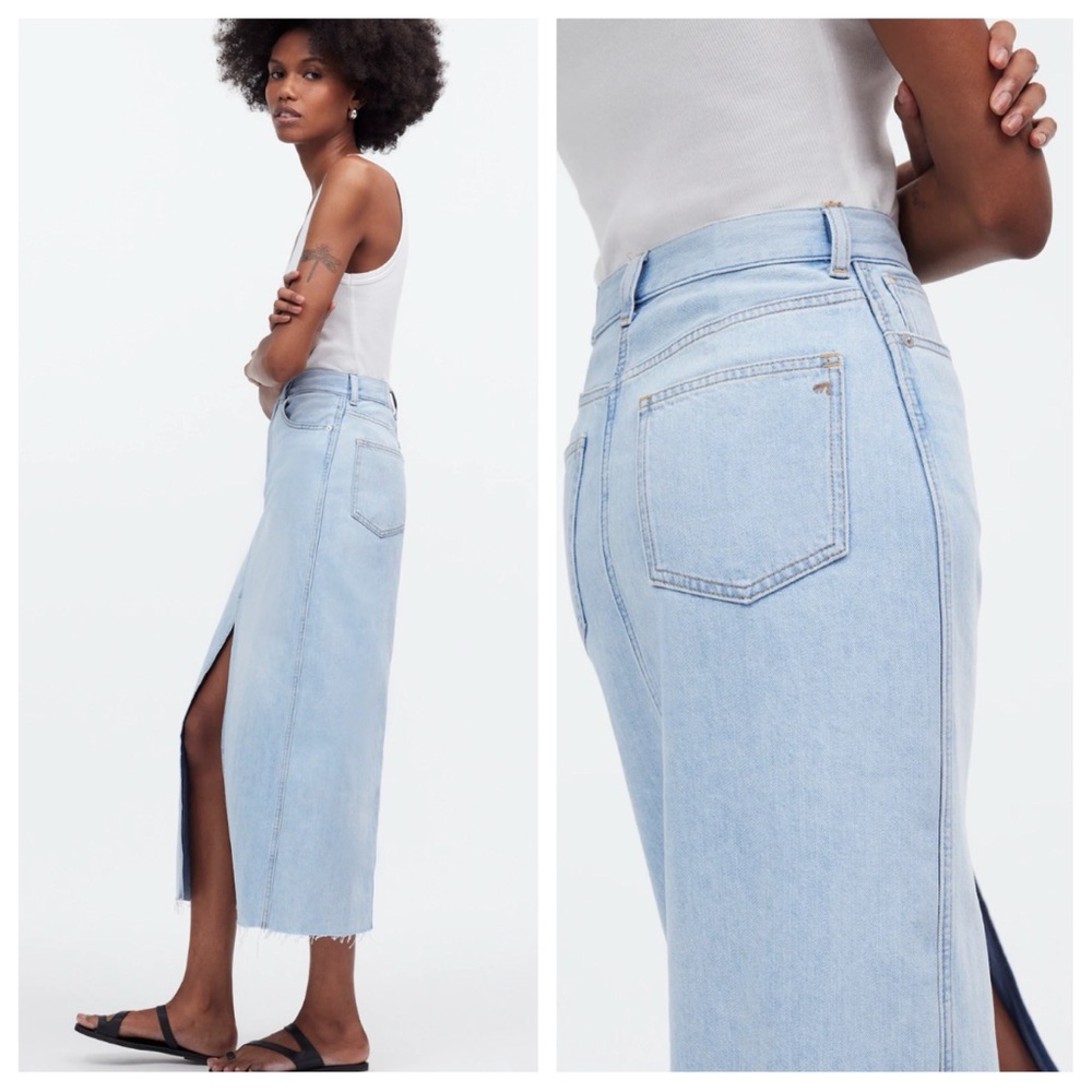 Light Blue Denim Skirt